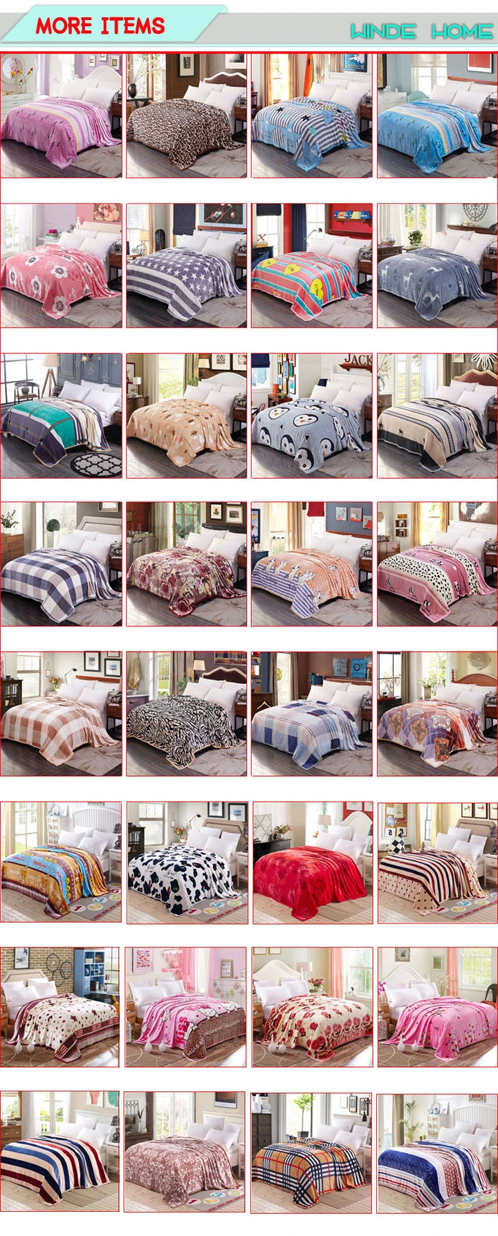 High Quality Promotional Micro Polar Fleece Blanket