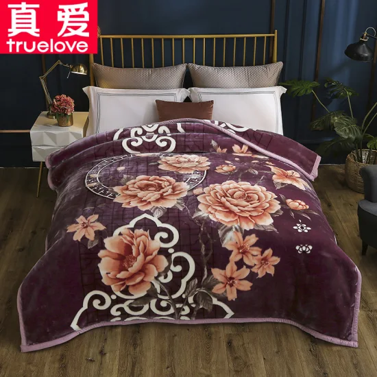 China Minky Home Winter Wedding Festival Raschel Polar Fleece Bettdecken Truelove Flower Floral Animal Flannel Cloudy Sherpa Mink Koreanischer Deckenhersteller